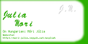 julia mori business card